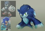 Size: 1684x1191 | Tagged: safe, artist:fran_figueire, sonic the hedgehog, sonic the werehog