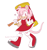 Size: 500x529 | Tagged: safe, artist:survivalstep, amy rose, mouse, amybetes, cute, female, flat colors, heart, holding something, piko piko hammer, simple background, smile, smiling at viewer, species swap, walking, waving, waving at viewer, wink, winking at viewer