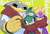 Size: 969x654 | Tagged: safe, artist:ilovebabylonrogues, jet the hawk, storm the albatross, wave the swallow, 2025, babylon rogues, cute, eyes closed, jetabetes, looking at viewer, scarf, sharing a scarf, sharing clothing, simple background, smile, smiling at viewer, standing, stormabetes, text, trio, waveabetes, yellow background