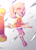 Size: 1280x1773 | Tagged: safe, artist:ardonanavas, artist:merynaito, amy rose, 2020, amy's halterneck dress, clothes, dress, eyelashes, frown, hammer, holding something, looking ahead, looking offscreen, solo