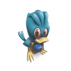 Size: 640x640 | Tagged: safe, artist:julbaherinblues, flicky, cute, lily, lineless, looking at viewer, necklace, simple background, solo, standing, white background