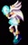 Size: 431x705 | Tagged: safe, artist:draw_ju, silver the hedgehog, 2020, alternate version, black background, lineless, looking offscreen, psychokinesis, side view, simple background, smile, solo