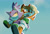 Size: 2048x1410 | Tagged: safe, artist:rocketrrush, blaze the cat, marine the raccoon, cat, raccoon, 2025, carrying them, daytime, duo, female, looking offscreen, riding on shoulders, shadow (lighting), standing, yellow sclera