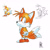 Size: 1280x1280 | Tagged: safe, artist:thewatermelonfox, miles "tails" prower, fox, 2025, classic sonic (universe), classic tails, hands behind back, looking back, looking back at viewer, male, redraw, reference inset, signature, simple background, smile, smiling at viewer, solo, white background