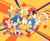 Size: 1500x1228 | Tagged: safe, artist:michiyoshi, artist:rinri1310, knuckles the echidna, mighty the armadillo, miles "tails" prower, ray the flying squirrel, sonic the hedgehog, sonic mania, 2021, 30th anniversary, abstract background, anniversary, classic knuckles, classic mighty, classic ray, classic sonic, classic tails, flying, group, high five, modern sonic, outline, self paradox, smile, sonic mania plus