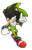 Size: 386x600 | Tagged: safe, artist:sonicboosterultimate, oc, oc:ashura the hedgehog, hedgehog, 2021, blue eyes, chest fluff, lidded eyes, pointing, sharp teeth, simple background, smile, smiling at viewer, solo, spiked bracelet, standing, transparent background