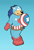 Size: 3254x4802 | Tagged: safe, artist:toonidae, sonic the hedgehog, captain america, crossover, gradient background, looking offscreen, shield, solo