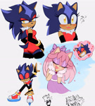 Size: 2048x2271 | Tagged: safe, artist:emthimofnight, oc, oc:camellia the cat, oc:stellar the hedgehog, cat, hedgehog, 2025, alternate universe, camellia x stellar, cute, duo, fankid, heart, lesbian, oc x oc, ocbetes, parent:amy, parent:blaze, parent:shadow, parent:sonic, parents:blazamy, parents:sonadow, shipping