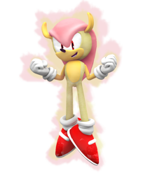Size: 600x700 | Tagged: safe, artist:nibroc-rock, mighty the armadillo, 2020, 3d, clenched fists, flying, looking offscreen, mid-air, mouth open, open smile, simple background, smile, solo, sonic world dx, super form, super mighty, transparent background