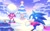 Size: 2048x1255 | Tagged: safe, artist:bloo_2024, knuckles the echidna, miles "tails" prower, sonic the hedgehog, 2025, christmas, christmas outfit, christmas tree, clouds, daytime, group, holding something, mouth open, open smile, outdoors, running, scarf, smile, snow, snowball, snowball fight, snowing, standing, team sonic, tree, trio, winter
