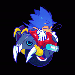 Size: 2048x2048 | Tagged: safe, artist:straybird25, moto bug, sonic the hedgehog, 2025, badnik, black background, classic sonic, duo, eyes closed, lying down, lying on front, lying on them, robot, simple background, sleep bubble, sleeping, sweatdrop