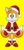 Size: 704x1472 | Tagged: safe, artist:adpp2007, miles "tails" prower, 2025, alternate outfit, belt, boots, christmas, christmas hat, christmas outfit, clothes, coat, eyestrain, front view, gloves, hat, looking at viewer, red gloves, simple background, smile, smiling at viewer, solo, standing, yellow background