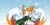 Size: 2114x1064 | Tagged: safe, artist:chaosvoltage, miles "tails" prower, 2020, daytime, looking offscreen, looking up, mouth open, open smile, outdoors, scarf, smile, snow, snowing, solo, standing, watermark, winter, winter outfit