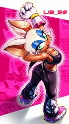 Size: 1840x3300 | Tagged: suggestive, artist:lib_59, rouge the bat, riders outfit