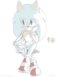 Size: 768x1024 | Tagged: safe, artist:slow_footed8, knuckles the echidna, miles "tails" prower, sonic the hedgehog, 2025, head rest, simple background, sitting, solo focus, team sonic, trio, white background