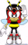 Size: 560x898 | Tagged: safe, artist:advert-man, charmy bee, bee, 2013, classic charmy, classic sonic (universe), front view, looking at viewer, male, salute, simple background, smile, smiling at viewer, solo, standing, white background