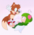 Size: 3024x3082 | Tagged: safe, artist:cerberustheterrible, cosmo the seedrian, miles "tails" prower, fox, seedrian, 2025, classic tails, cute, duo, gradient background, hands up, looking at each other, mid-air, mouth open, obtrusive watermark, one fang, satam, smile, sonic satam, watermark