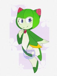 Size: 768x1024 | Tagged: safe, artist:cerberustheterrible, cosmo the seedrian, seedrian, 2023, eyelashes, flat colors, freckles, redesign, smile, solo, watermark
