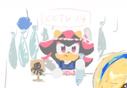 Size: 1445x1005 | Tagged: safe, artist:neku_646611, maria robotnik, shadow the hedgehog, human, 2025, duo, simple background, white background