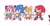 Size: 2048x1054 | Tagged: safe, artist:neku_646611, amy rose, knuckles the echidna, miles "tails" prower, sonic the hedgehog, 2025, classic amy, classic knuckles, classic sonic, classic sonic (universe), classic tails, cute, group, mouth open, simple background, standing, white background