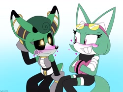 Size: 4000x3000 | Tagged: safe, artist:fartist2020, cassia the pronghorn, sonar the fennec