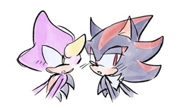 Size: 713x444 | Tagged: safe, artist:aleespace-art, espio the chameleon, shadow the hedgehog, blushing, cute, espibetes, gay, shadowbetes, shadpio, shipping