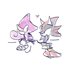Size: 1102x1033 | Tagged: safe, artist:aleespace-art, espio the chameleon, shadow the hedgehog, cute, espibetes, gay, heart, shadowbetes, shadpio, shipping, sitting