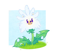Size: 1488x1360 | Tagged: safe, artist:blukit8, silver the hedgehog, cute, dandelion, flower, grass, leaf, plant, plantified, silvabetes, smile, what has science done