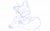 Size: 1092x683 | Tagged: safe, artist:seen023hey, miles "tails" prower, 2025, barefoot, head tilt, line art, looking at viewer, monochrome, simple background, sitting, smile, smiling at viewer, solo, white background