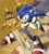 Size: 1824x2048 | Tagged: safe, artist:tanylovbest_ct, caliburn, sonic the hedgehog, sonic and the black knight, 2025, abstract background, echo background, frown, holding something, looking at viewer, posing, solo