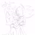 Size: 1627x1621 | Tagged: safe, artist:ilovetails, artist:insaneaboutthislittlefox, miles "tails" prower, shadow the hedgehog, 2025, age difference, bisexual, cute, dancing, dialogue, dress, duo, eyelashes, femboy, frown, gay, holding hands, implied infidelity, implied rouge, implied shadouge, implied shipping, looking back, looking offscreen, mouth open, offscreen character, shadow x tails, shadowbetes, shipping, sketch, speech bubble, standing, suit, tailabetes