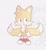 Size: 711x767 | Tagged: safe, artist:11v34nd, miles "tails" prower, sonic the hedgehog, 2025, cute, duo, grey background, looking offscreen, mouth open, simple background, sketch, smile, solo focus, standing, tailabetes