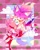 Size: 1269x1586 | Tagged: safe, artist:damnletyuchka, amy rose, blaze the cat, 2025, abstract background, amy x blaze, amy's halterneck dress, blaze's tailcoat, clothes, clouds, dress, duo, food, fruit, heart, holding each other, lesbian, looking up, outline, shipping, strawberry