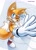 Size: 1460x2048 | Tagged: safe, artist:thatbirdguy_, miles "tails" prower, 2025, echo background, grin, looking at viewer, reaching towards the viewer, signature, smile, smiling at viewer, solo, standing, wink, winking at viewer