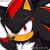 Size: 1745x1745 | Tagged: safe, artist:enn_luigi07, shadow the hedgehog, 2025, frown, icon, looking at viewer, outline, signature, simple background, solo, uekawa style, white background