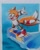 Size: 1080x1352 | Tagged: safe, artist:adairyaskie, miles "tails" prower, fox, sonic the ova, 2024, classic sonic (universe), classic tails, hand up, looking at viewer, mouth open, redraw, signature, smile, solo, surfboard, traditional media, water
