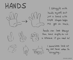 Size: 1998x1620 | Tagged: safe, artist:cha0s_error, 2025, claws, drawing tutorial, grey background, hand, line art, monochrome, simple background, tutorial