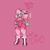 Size: 768x768 | Tagged: safe, artist:pastelcutiestars, amy rose, pink background, simple background, solo