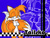 Size: 1024x768 | Tagged: safe, artist:pensuke-kun, miles "tails" prower, 2007, breasts, character name, echo background, featureless breasts, gender swap, hands behind head, lidded eyes, looking at viewer, millie "tailsko" prower, rule 63, smile, solo, standing, uekawa style, wallpaper