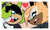 Size: 1106x668 | Tagged: safe, artist:genderfluiditee, surge the tenrec, whisper the wolf, 2025, deviantart stamp, duo, heart, lesbian, looking at each other, shipping, sweatdrop, whisper x surge