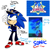 Size: 2000x2000 | Tagged: safe, artist:artisyone, sonic the hedgehog, 2014, classic sonic, classic sonic (universe), english text, frown, hat, looking up, redesign, reference inset, sheriff star, simple background, solo, standing, waku waku sonic patrol car, white background