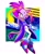Size: 1696x2047 | Tagged: safe, artist:amndarte, blaze the cat, 2025, abstract background, fire, flame, frown, looking at viewer, outline, reaching towards the viewer, solo, star (symbol), white outline