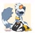 Size: 1777x1697 | Tagged: safe, artist:milkchaotea, tangle the lemur, kneeling, solo, sunglasses, wink