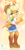 Size: 578x1142 | Tagged: dead source, safe, artist:sonleeforever5, echidna, applejack, barely sonic related, clothes, crossover, echo background, eyebrow clipping through hair, lidded eyes, lineless, looking at viewer, looking back, looking back at viewer, looking over shoulder, mobianified, my little pony, signature, smile, solo, species swap, standing, thumbs up