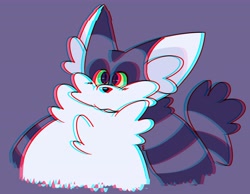 Size: 4500x3500 | Tagged: safe, artist:star-babu, big the cat, 2018, bust, chromatic aberration, ear fluff, flat colors, frown, glitch, looking offscreen, purple background, simple background, solo