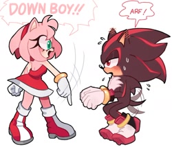 Size: 1500x1285 | Tagged: safe, artist:maru_chann___, amy rose, shadow the hedgehog