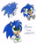 Size: 1280x1508 | Tagged: safe, artist:sleepy3head, oc, oc:alex the hedgehog, hedgehog, baby, blue fur, eyes closed, fluffy, green shoes, happy, jumping, looking at viewer, looking offscreen, obtrusive watermark, oc only, open mouth, open smile, siblings, simple background, smile, solo, standing, treads, watermark, white background