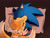 Size: 2048x1556 | Tagged: safe, artist:star-stages, miles "tails" prower, sonic the hedgehog, 2025, abstract background, cute, duo, eyes closed, holding each other, lying down, mouth open, open mouth, pillow, signature, sleeping, smile, snuggling