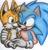 Size: 1280x1345 | Tagged: dead source, safe, artist:alittletangooki-art, miles "tails" prower, sonic the hedgehog, 2019, age difference, blushing, cheek squish, cheek to cheek, duo, fangs, gay, holding hands, looking at each other, mouth open, one eye closed, open mouth, open smile, shipping, simple background, smile, sonic x tails, traditional media, white background