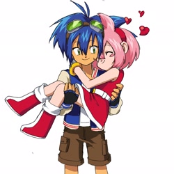 Size: 2048x2048 | Tagged: safe, artist:tahubaccem, amy rose, sonic the hedgehog, human, humanized